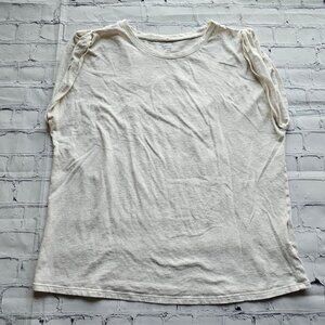 Express Skimming Tee Womens Small Beige Supima Cotton Short Sleeve Top Preowned